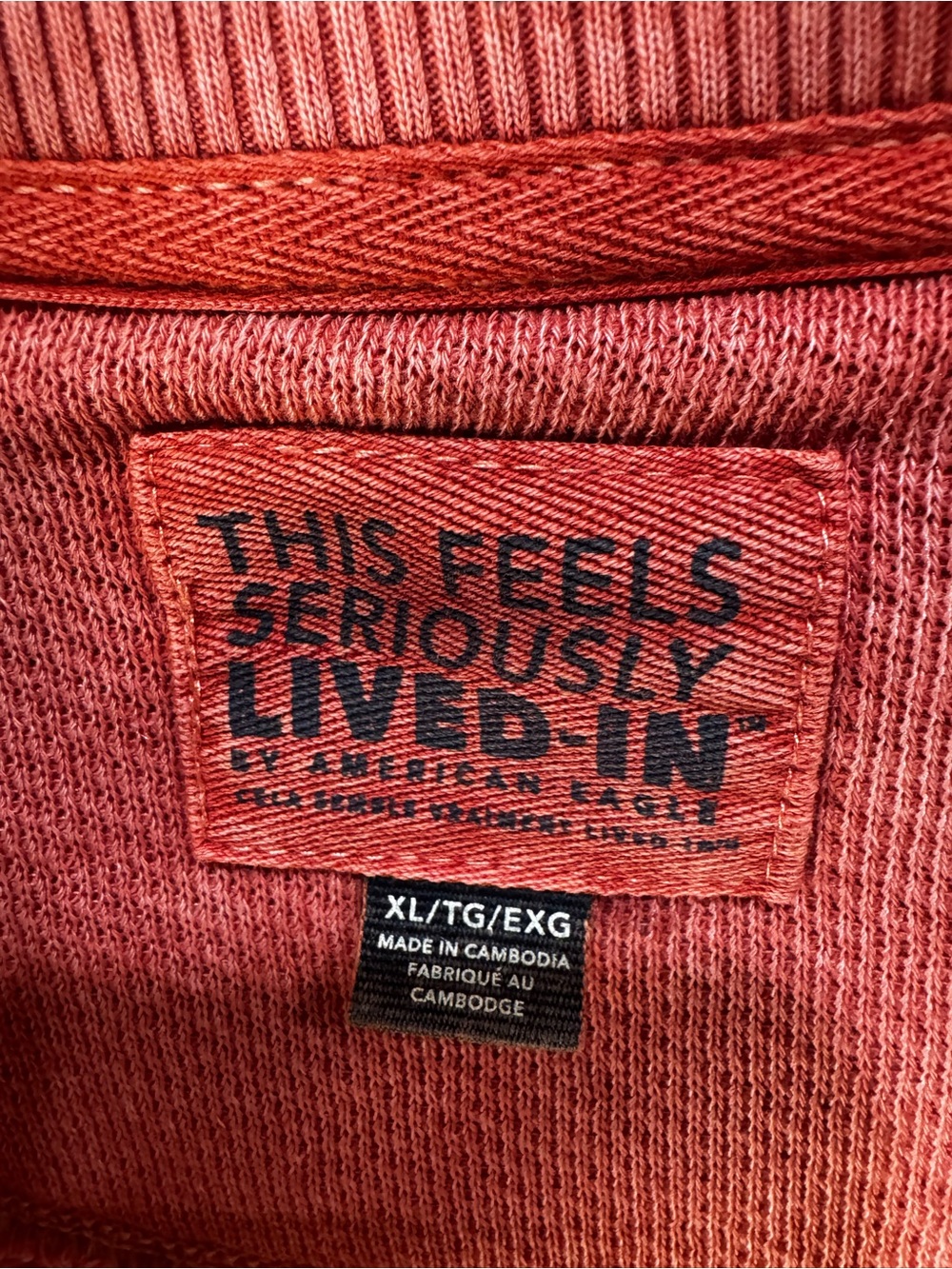 American Eagle Outfitters Dusty Coral v-neck Pullover - Picture 2 of 2